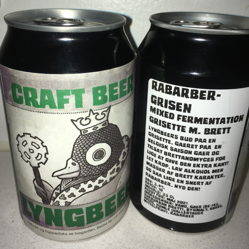 Lyngbeers Rabarber-grisen øl